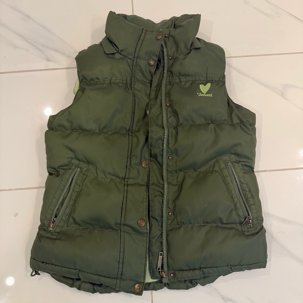 Fiorucci Safety Jeans Women’s Green Puffer Vest